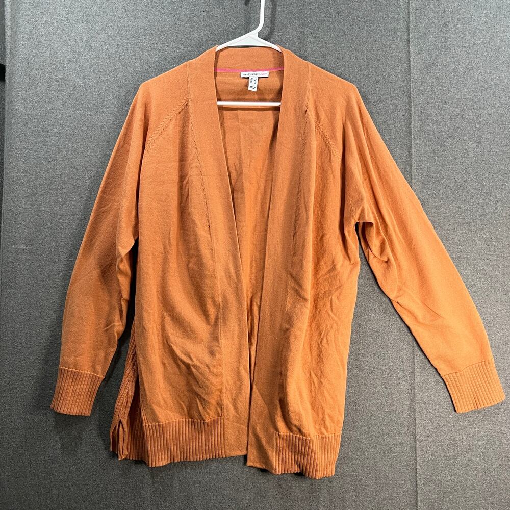 Isaac Mizrahi LIVE! Open Front Sweater Cardigan Chai Size Large